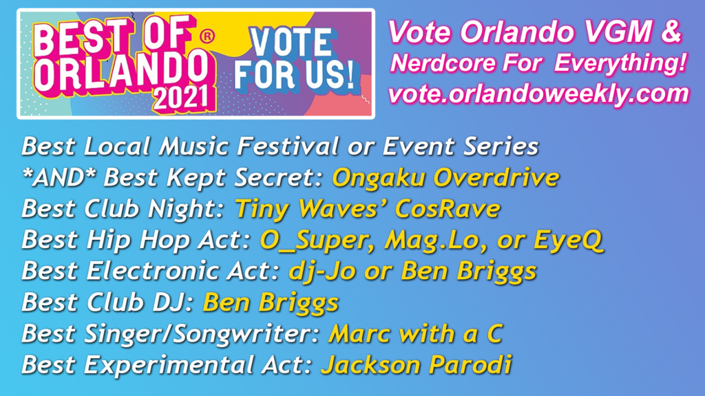 Best Of Orlando 2021 Voting Guide Ongaku Overdrive 